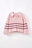 BLUSH PINK/VINTAGE BERRY STRIPE