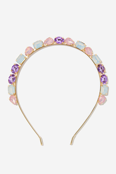 Luxe Headband, OPALESCENT PASTEL GEMMIES