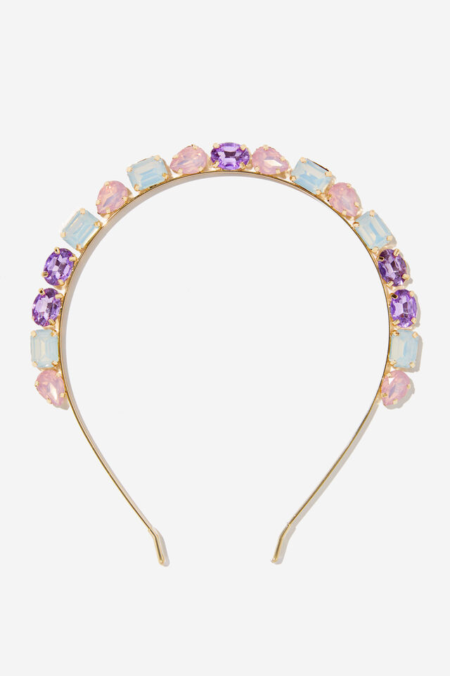 Luxe Headband, OPALESCENT PASTEL GEMMIES