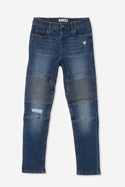 Super Skinny Fit Moto Jean, SORRENTO DARK BLUE