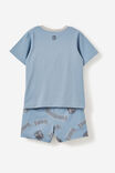 Jordan Short Sleeve Pyjama Set License, LCN NBA DUSTY BLUE/WARRIORS TONAL - alternate image 3
