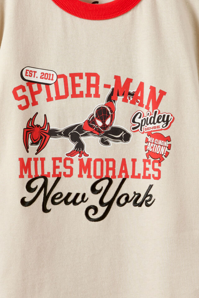 Miles Morales Marvel Drop Shoulder SS Tee, LCN MAR RAINY DAY/MILES MORALES