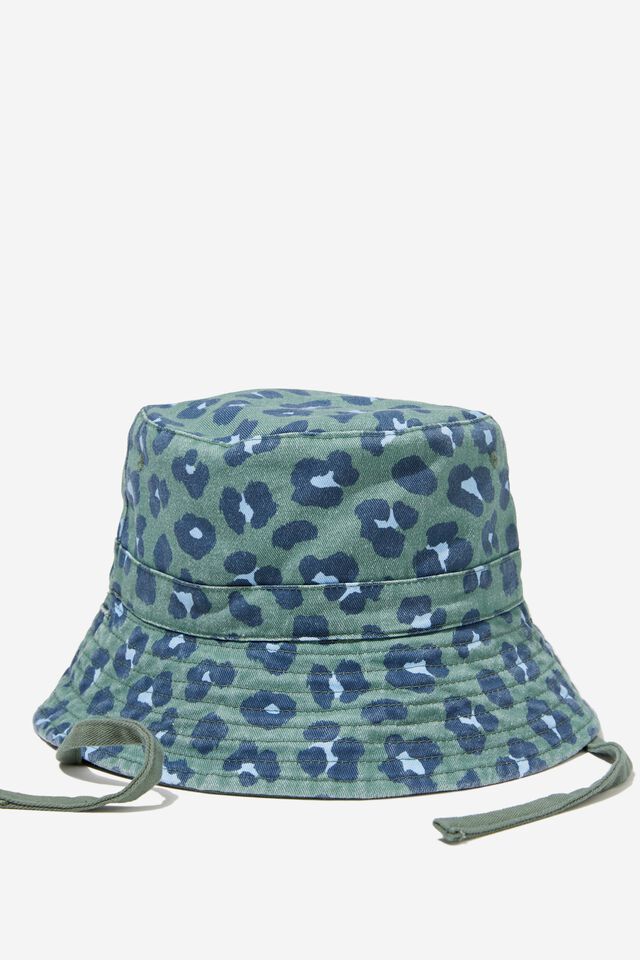 Reversible Bucket Hat, LEOPARD/SWAG GREEN