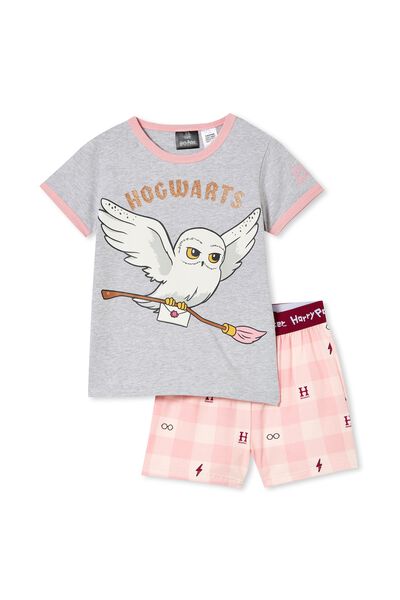 Pijama - Poppy Short Sleeve Pyjama Set License, LCN WB HARRY POTTER HOGWARTS GINGHAM/LIGHT GR