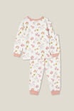 Ava Long Sleeve Pyjama Set, VANILLA/UNICORN WOODSTAMP - alternate image 3