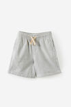 Relaxed Pull On Short, GREY/WHITE STRIPE SEERSUCKER - example image 2