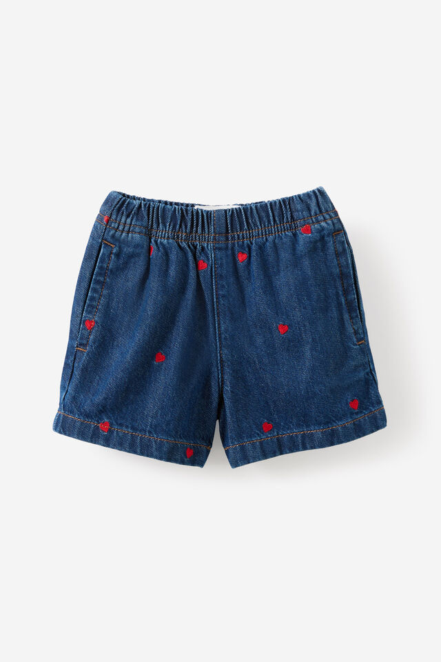 Jagger Denim Short, CABLE BEACH WASH/HEART