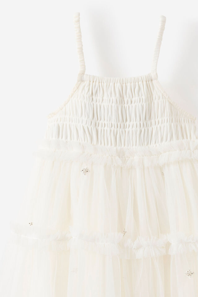 Embellished Dress Up Dress, VANILLA