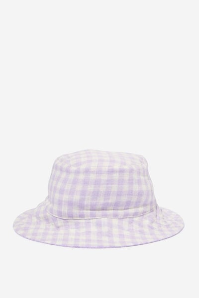 Billy Reversible Bucket Hat, VINTAGE LILAC/GINGHAM