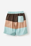 Bobby Stretch Board Short, TAUPY BROWN/BARBER BLUE BLOCK STRIPE - alternate image 3