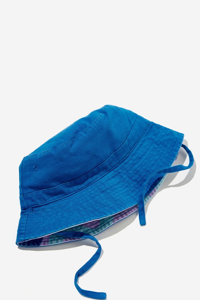 Reversible Bucket Hat, CRAYON RIPPLES/BLUE PUNCH