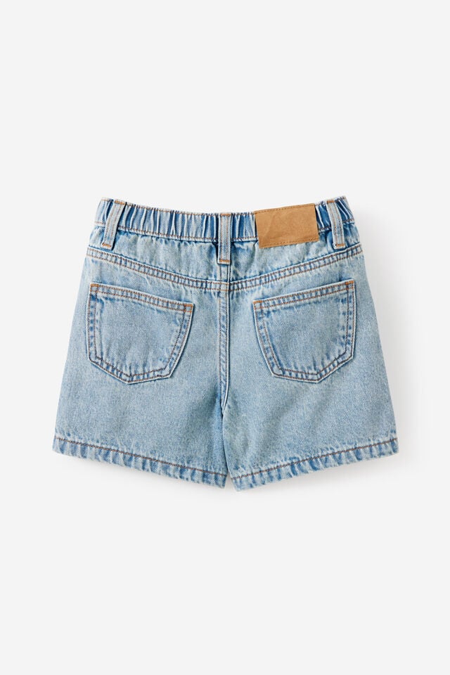 Relaxed Denim Short, AIRLIE LIGHT BLUE/STARS