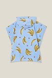 Kids Hooded Towel - Personalised, DUSK BLUE/BANANAS - alternate image 4