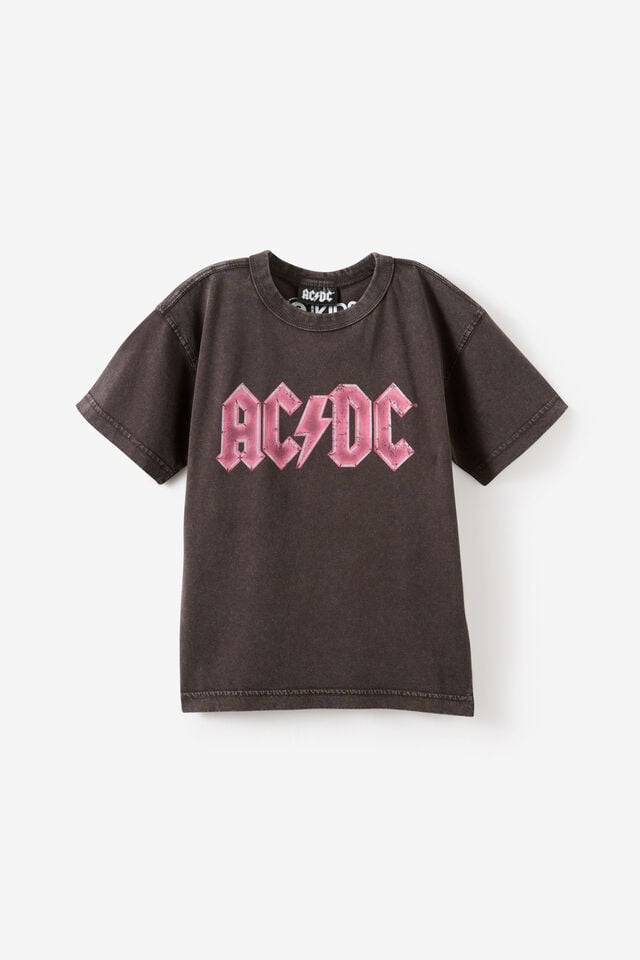 ACDC Music Drop Shoulder SS Tee, LCN PRE PHANTOM/ ACDC