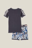 Tyler Short Sleeve Pyjama Set Licensed, LCN MAT RABBIT GREY/HOT WHEELS TRACKSIDE - alternate image 3