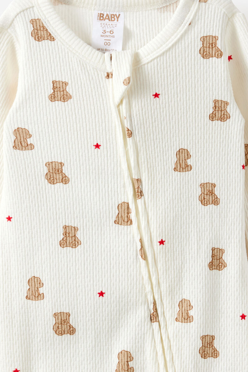 Cotton On Kids Littlie Organic Zip Romper