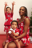 Adults Babydoll Family Xmas Pj Set, VARSITY RED/RUDOLPH SPOT - example image 2