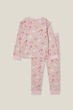 Fiona Long Sleeve Pyjama Set, ZEPHYR/UNICORN WOOD STAMP - alternate image 3
