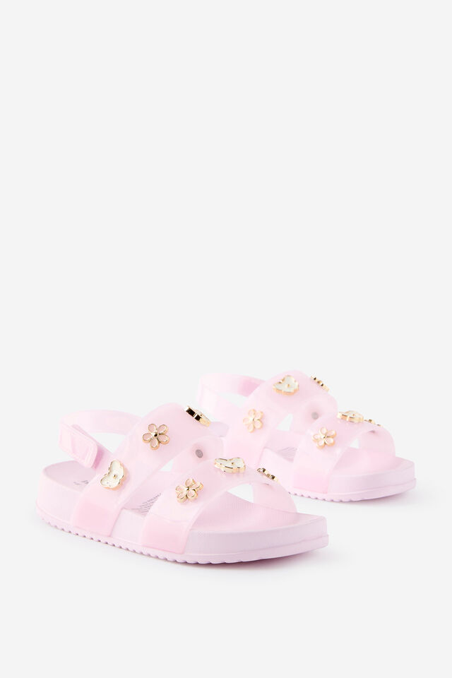 Kids Charm Jelly Sandals, BALLET PINK/CHARMS