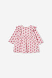 Mandy Long Sleeve Ruffle Dress, BALLERINA/MAEVE FLOWER STAMP - alternate image 3