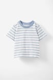 Jamie Short Sleeve Tee, DUSTY BLUE/VANILLA RILEY STRIPE - alternate image 1