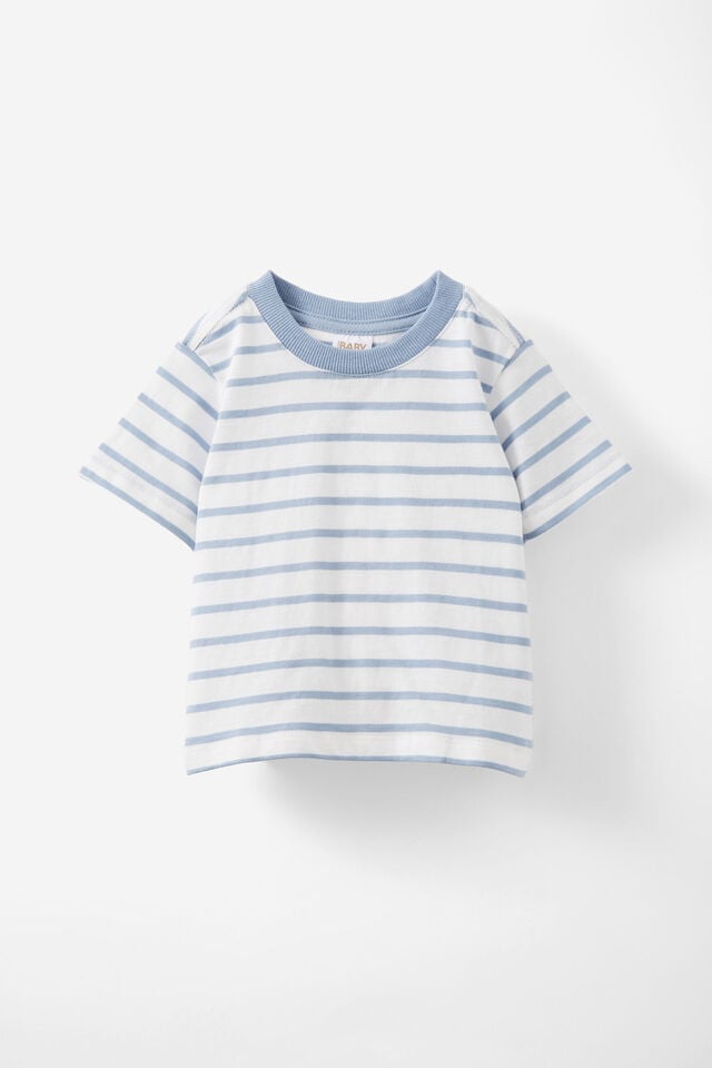 Jamie Short Sleeve Tee, DUSTY BLUE/VANILLA RILEY STRIPE