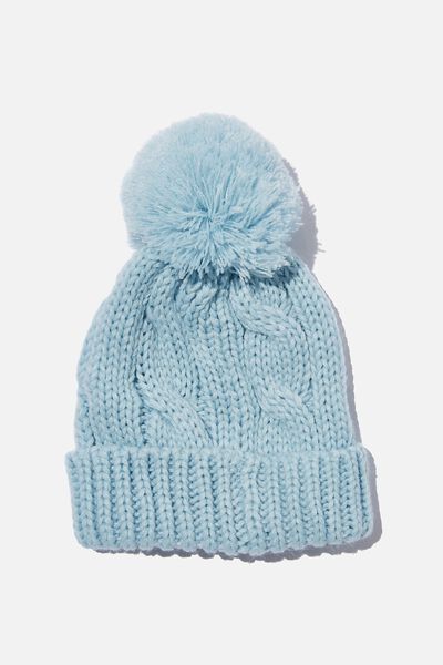 Baby Winter Knit Beanie, FROSTY BLUE