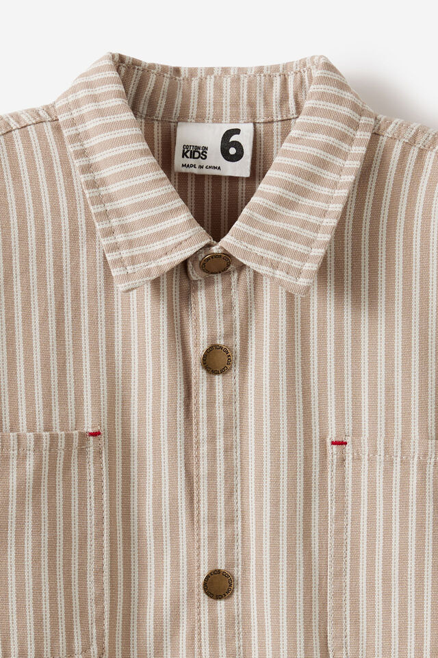 Cooper Overshirt, WASHED STONE/TICKING STRIPE