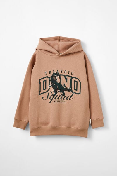 Sammy Hoodie, TAUPY BROWN/PINE TREE GREEN/TRIASSIC DINO