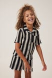 Phoebe Resort Shirt, BLACK/VANILLA STRIPE - alternate image 1