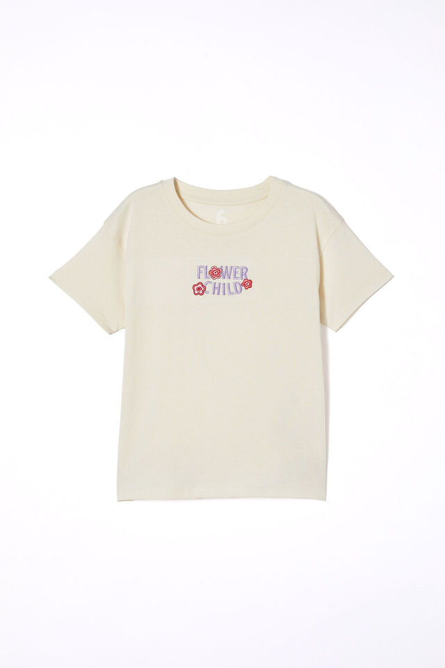 Poppy Short Sleeve Print Tee, DARK VANILLA/FLOWER CHILD