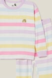 Serena Long Sleeve Pyjama Set, MULTI/BOLD RAINBOW STRIPE - alternate image 2