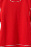 Waffle Stitch Ss Tee, VARSITY RED/CLOUD BLUE - example image 2