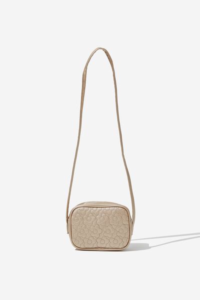Quinn Quilted Cross Body Bag, GOLD METALLIC/FLORAL
