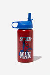 Kids Metal Drink Bottle, LCN MAR SPIDERMAN/RETRO BLUE LID - alternate image 1
