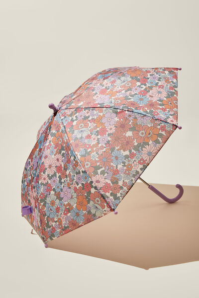 Kids Rainy Day Umbrella, QUINN FLORAL/LILAC DROP