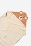 Baby Snuggle Towel, TAUPY BROWN/BEAR - alternate image 2