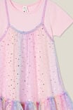 Kristen Dress Up Dress, BLUSH PINK/RAINBOW - alternate image 2