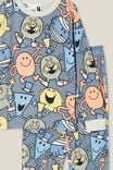 Chuck Long Sleeve Pyjama Set Licensed, LCN MEN STEEL/MR.MEN PARTY - alternate image 2