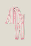 Angeline Long Sleeve Pyjama Set, CRYSTAL PINK/MULTI STRIPE - alternate image 1