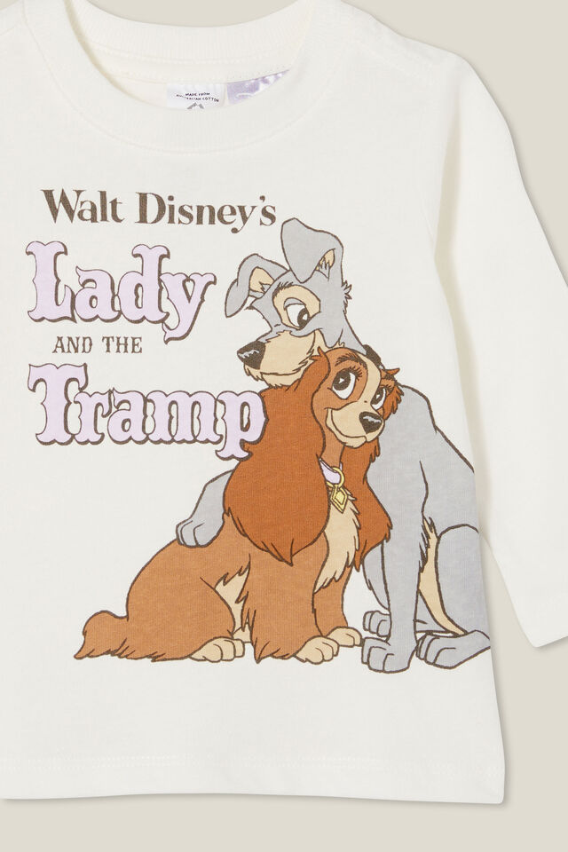 Camiseta - Jamie Long Sleeve Tee-Lcn, LCN DIS VANILLA/LADY AND THE TRAMP