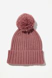 Gorro - Winter Rib Knit Beanie, DUSTY BERRY - vista alternativa 1