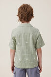 Cabana Short Sleeve Shirt, DEEP SAGE/VANILLA TILE EMBROIDERY - alternate image 3