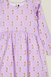 Indie Ruffle Long Sleeve Dress, LILAC DROP/FLORA FLOWER STAMP - alternate image 2