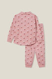 Angie Long Sleeve Pyjama Set, ZEPHYR/FLORAL WOOD STAMP - alternate image 3