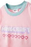 Minecraft Drop Shoulder Short Sleeve Tee, LCN MIN MINECRAFT BFF/BLUSH PINK - alternate image 2