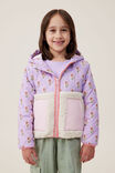 Eva Spliced Quilted Teddy Jacket, LILAC DROP - alternate image 1