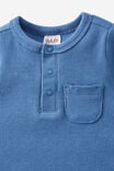 The Short Sleeve Rib Pocket Bubbysuit, PETTY BLUE - alternate image 2