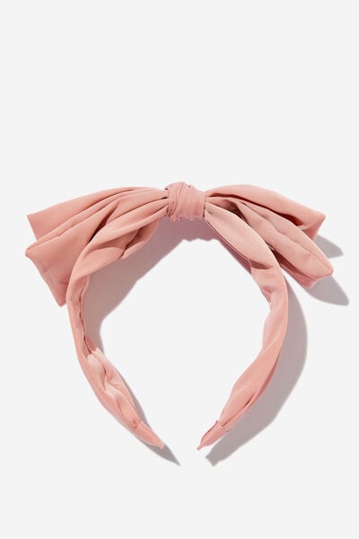 Dulcie Double Bow Headband, ZEPHYR/TWILL