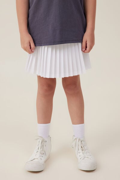Ashleigh Tennis Skirt, WHITE